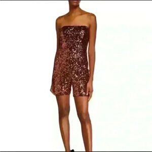 Aidan Aidan Mattox Strapless Sequin Romper. Size 0. NWT
